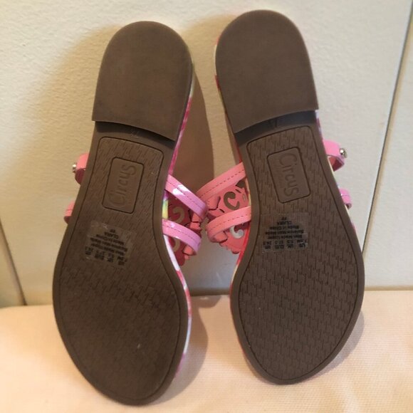 NEW (NWOT) Circus by Sam Edelman pink/multi Clara flip-flops sz 7.5 - Picture 10 of 12